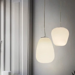 New Nordic White Glass Whorls Cocoon Pendant Light For Kitchen Dining Table Study Room E27 House Decor Led Hanging Lamp