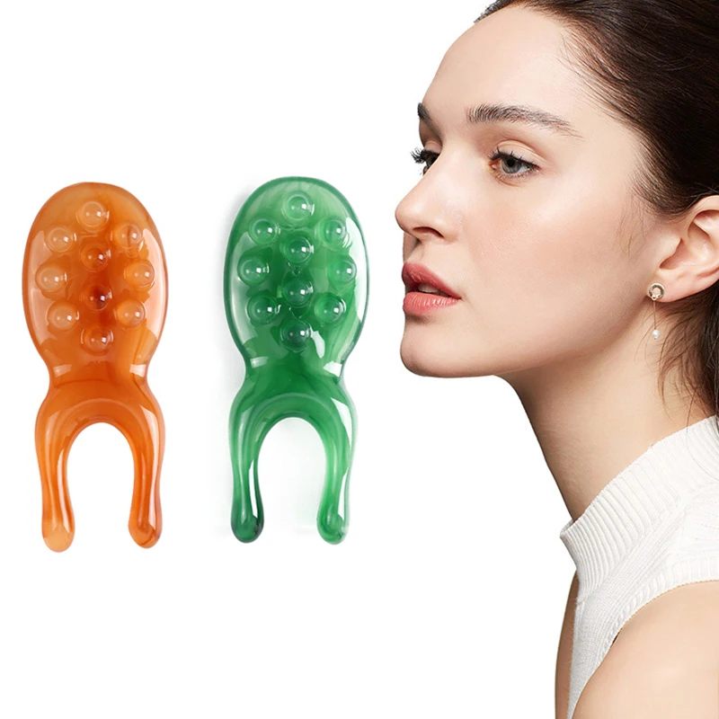 

Resin Nose Scraper Face Lifting Guasha Scraping Plate Reduce Puffiness Portable Nose Massager Acupoint Meridian Comb Facial Care