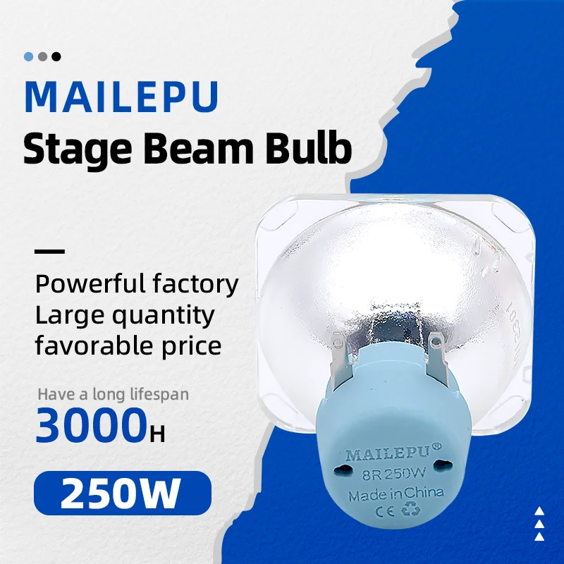 Mailepu-Mobile Beam Bulb Bar Beam Lamp, 8R 250W, Original, Atacado