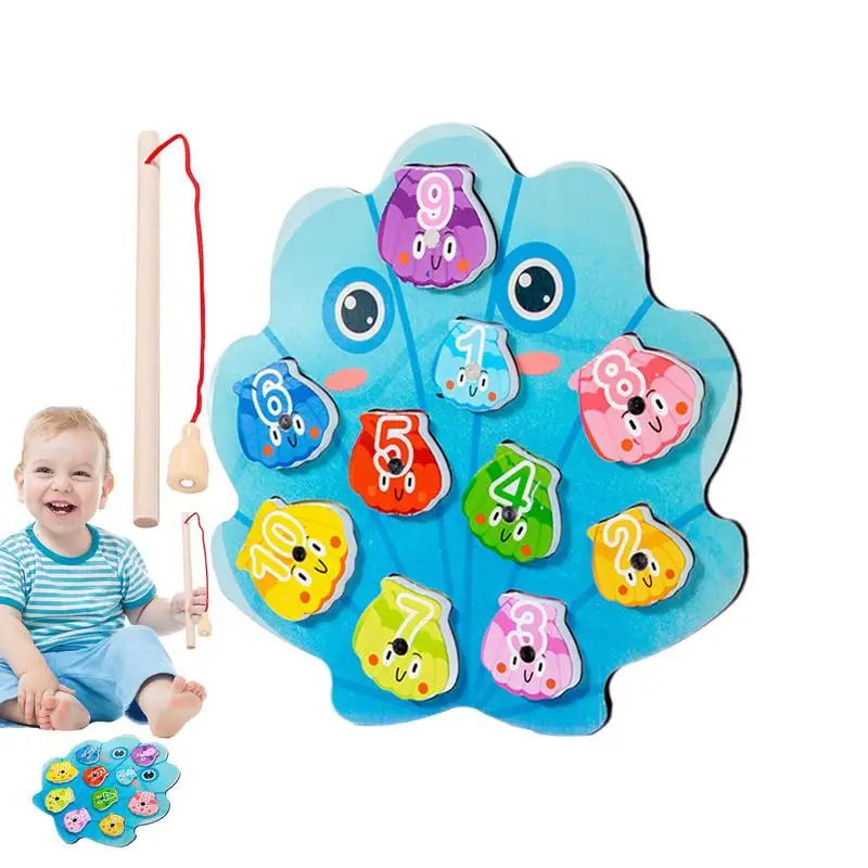 

Fishing Toys For Toddler Seashell Design Preschool Learning Toy Educational Learning Fishing Game With Numbers For Birthday Kid