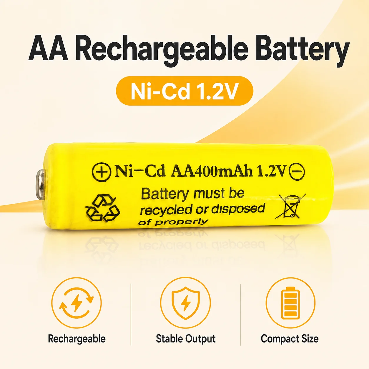 

1.2V 400mAh Ni-Cd AA Rechargeable Battery No.5 Nickel Cadmium Battery For Air Conditioner TV Remote Control Night Light