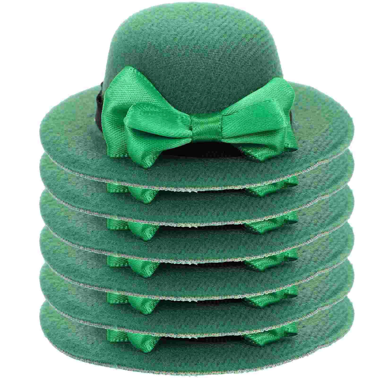 6 Pcs Patricks Day Pet Hat Bow Tie Cap Bottle Cover St Ornaments Decors Lovers St Caps