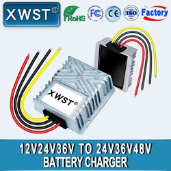 XWST DC 12V24V36V to 48V Battery Charger 9-43V to 54.6V 58.4V Constant Current Lithium Lead-acid Converter Module for 1A 1.5A 2A