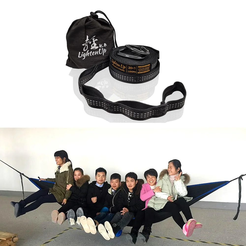 

Outdoor Hammock Strap Hammock Belt Rope tying Ultra Thick Nylon Straps Send Pouch For ENO Hammock Loading 2000kg(4409LBS) Strong