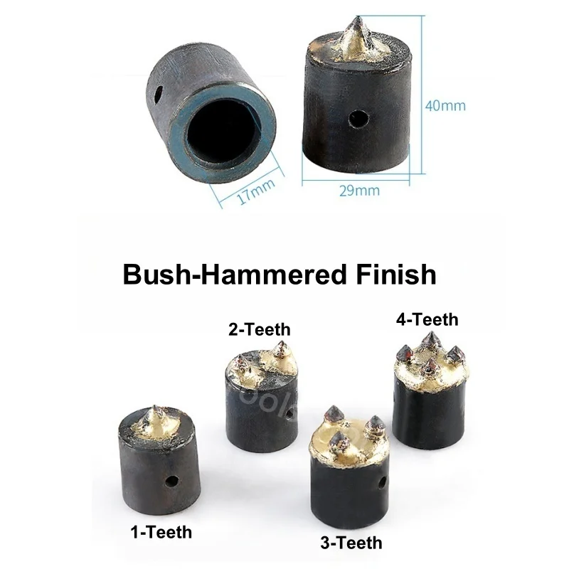 Głowica dłuta do młotka pneumatycznego, narzędzie do szorstkowania powierzchni kamiennej, tuleja do usuwania powłoki szorstkiej kamienia