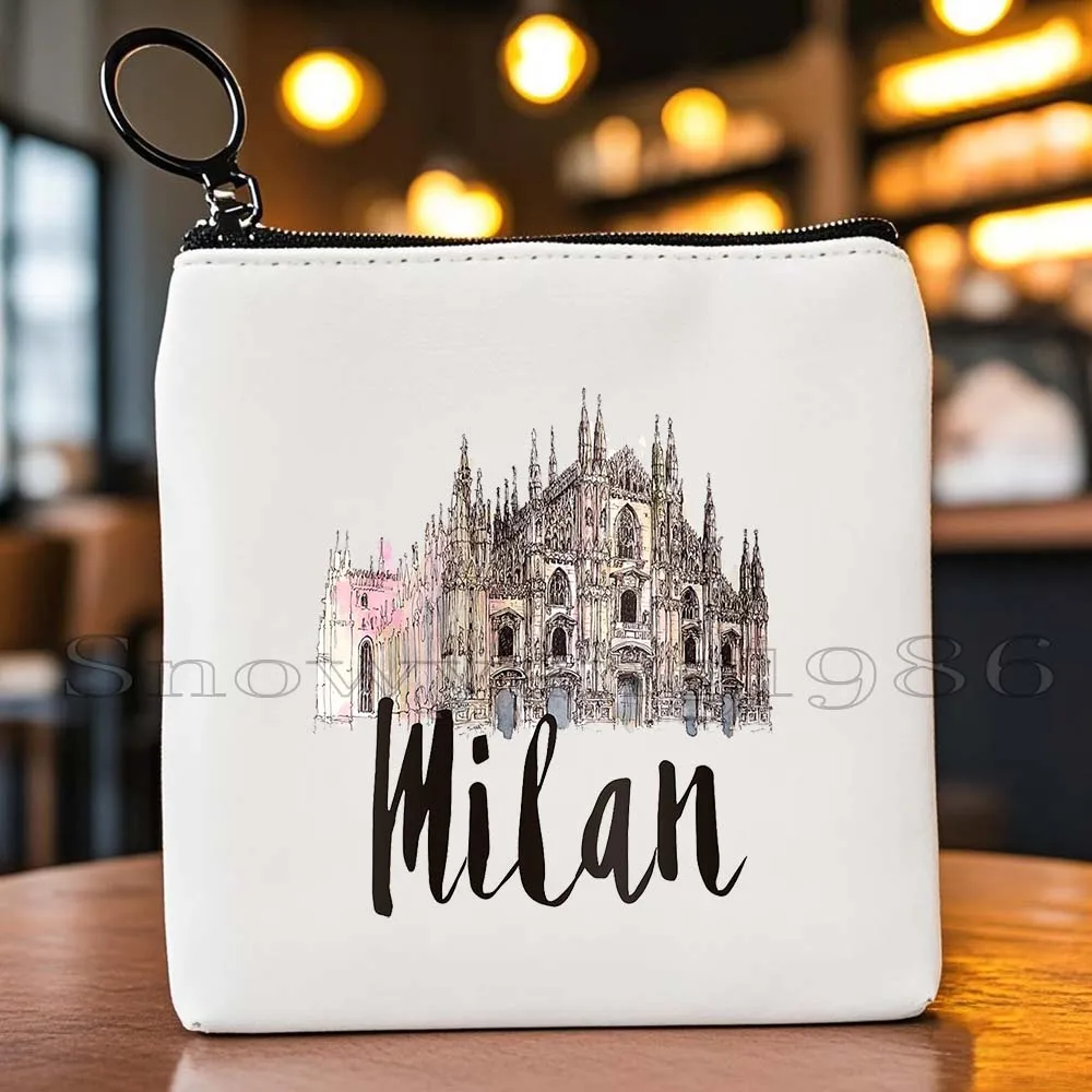 سياتل ميامي شيكاغو باريس ميلان نيويورك موسكو لوس أنجلوس تاج محل هولندا قماش محفظة نسائية للعملات المعدنية مفتاح القضية حقيبة المحفظة الحقيبة