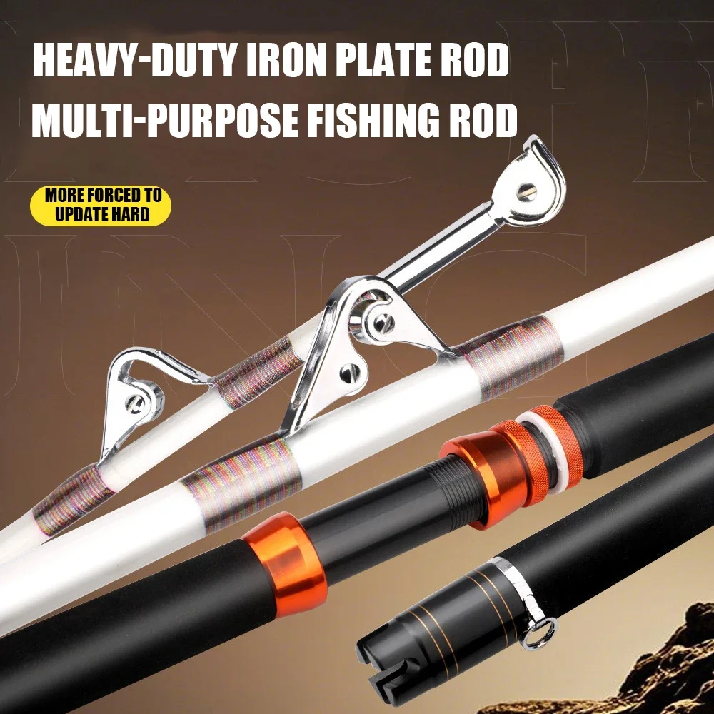 1.65M Pulley Ring Spining Fishing Rod 50kg above Superhard Section 2 Long Distance Throwing shot Rod Sea Ocean Boat Fishing Rod