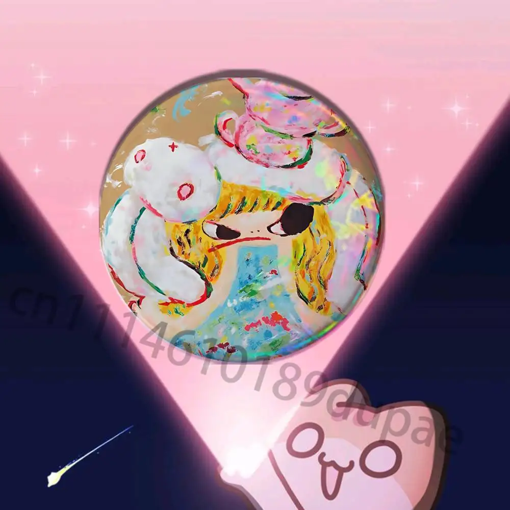 A-Ayako Rokkaku Badges 25 32 44 58 75 mm Round Customizable Wholesale Fan goods Self-made fan freebies