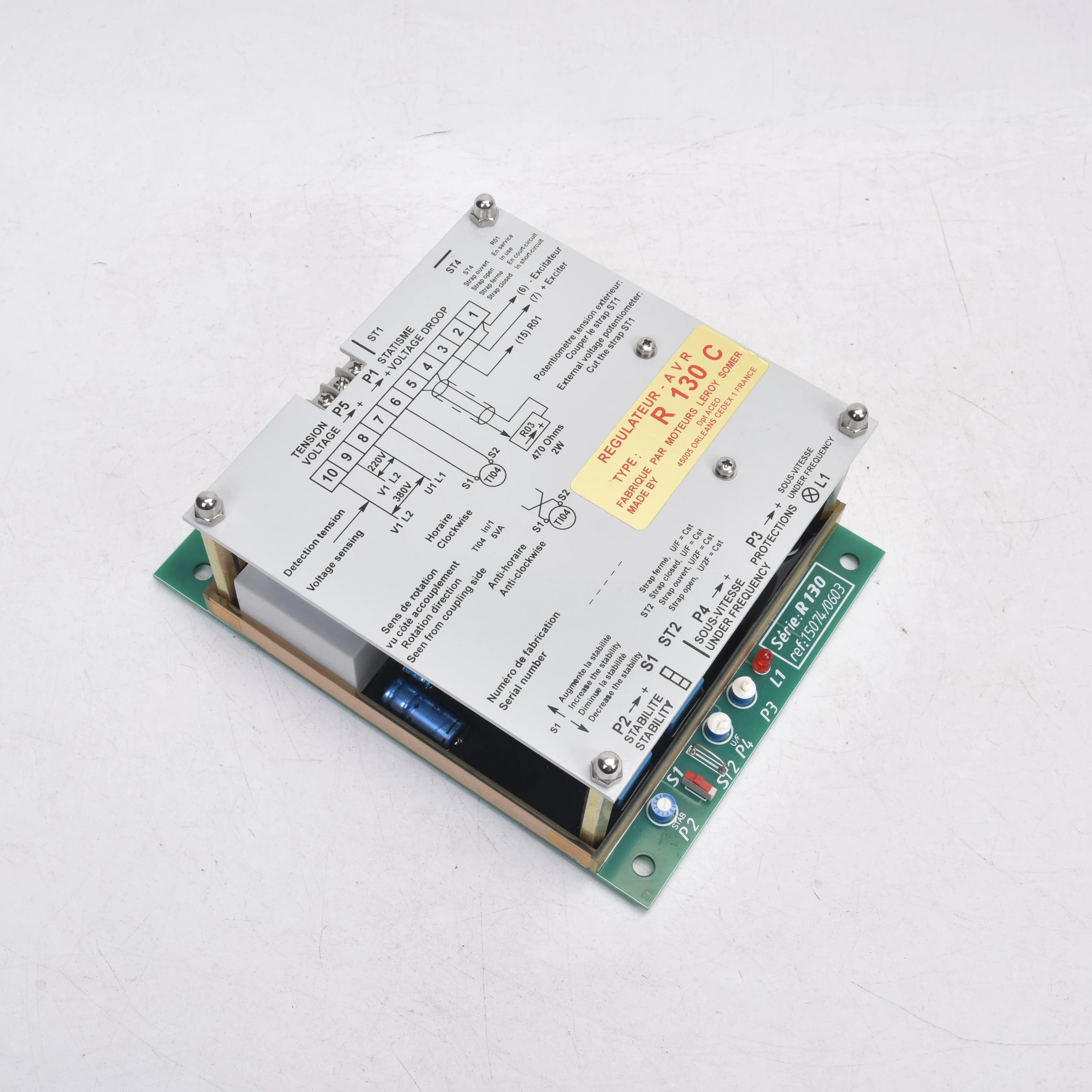 Leroy-Somer Original R130C Gerador Regulador de Tensão AVR Peças para Equipamentos de Geração de Energia