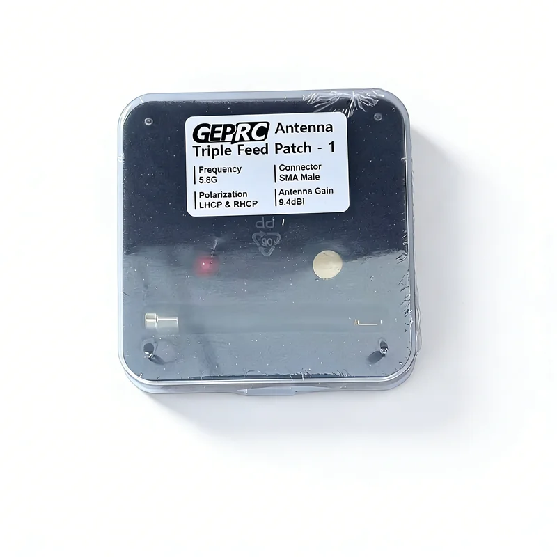 GEPRC Triple Feed Patch-1 5.8GHz Patch Antenna, 9.4dBi Gain, LHCP/RHCP Compatible, SMA/RP-SMA, for FPV Drone VTX