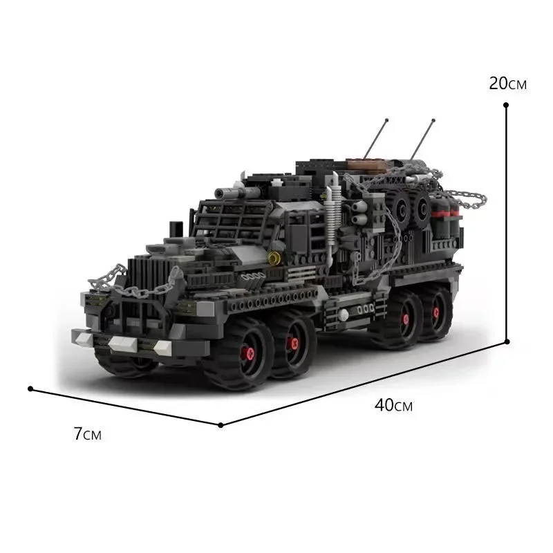 MOC-116001 Famous Movie Series Desert 8x8 Big Truck Assembly Building Block Model • 1298 Parts Adult Kids Birthday Toy Gift