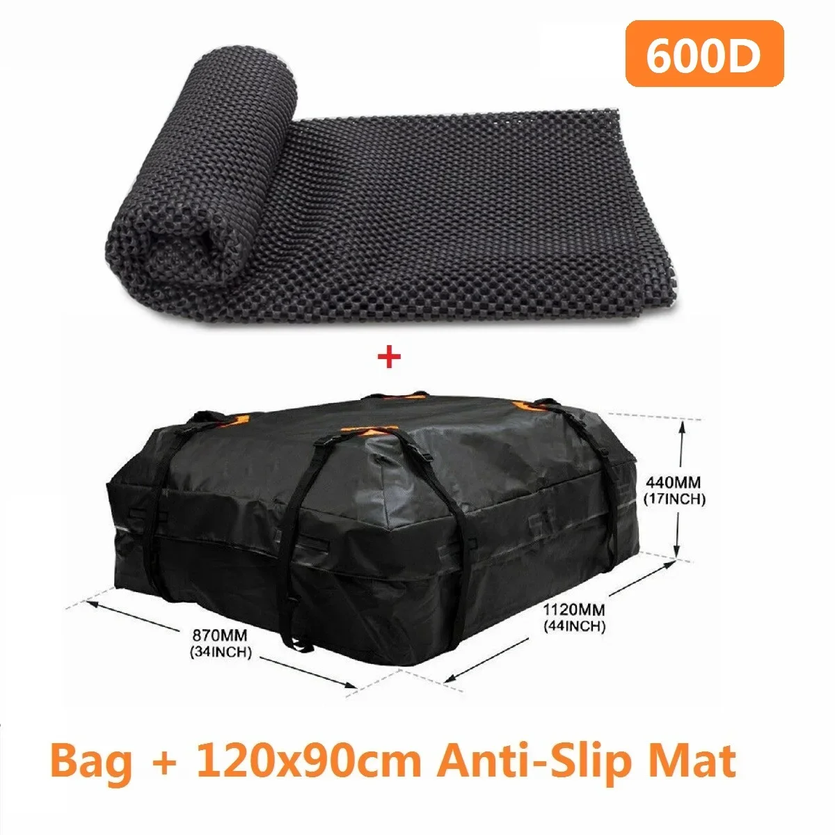 600D/420D 120x90x44cm Large Waterproof Car Cargo Roof Bag Rooftop Luggage Carrier Black Storage Cube Bag Travel SUV Van For Cars