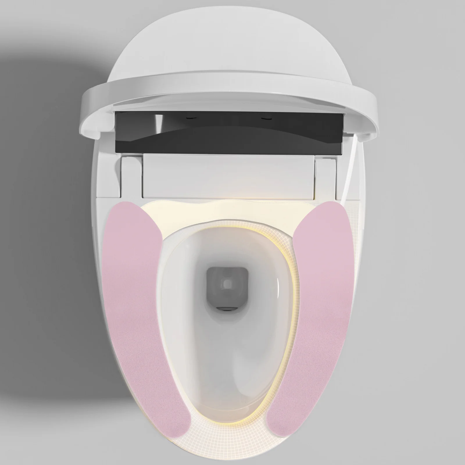 

PU Flannel Heated Toilet Seat Cover Intelligent 10W Low Power Constant Temperature Design Easy to Use Winter Essential