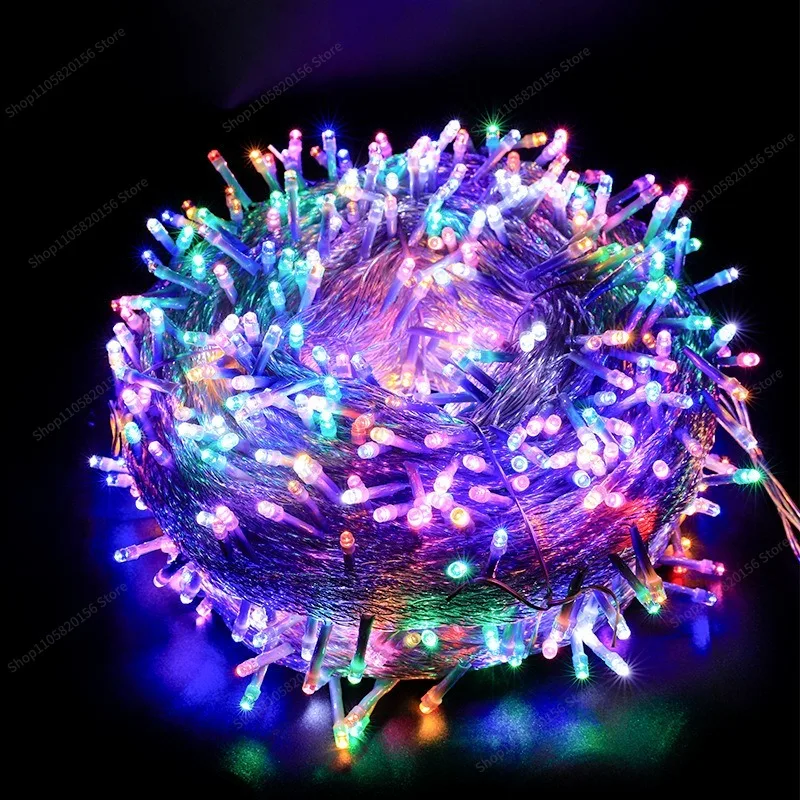 For LED String Lights Garden Outdoor Starry Festival Christmas Wedding Decoration Courtyard Lighting