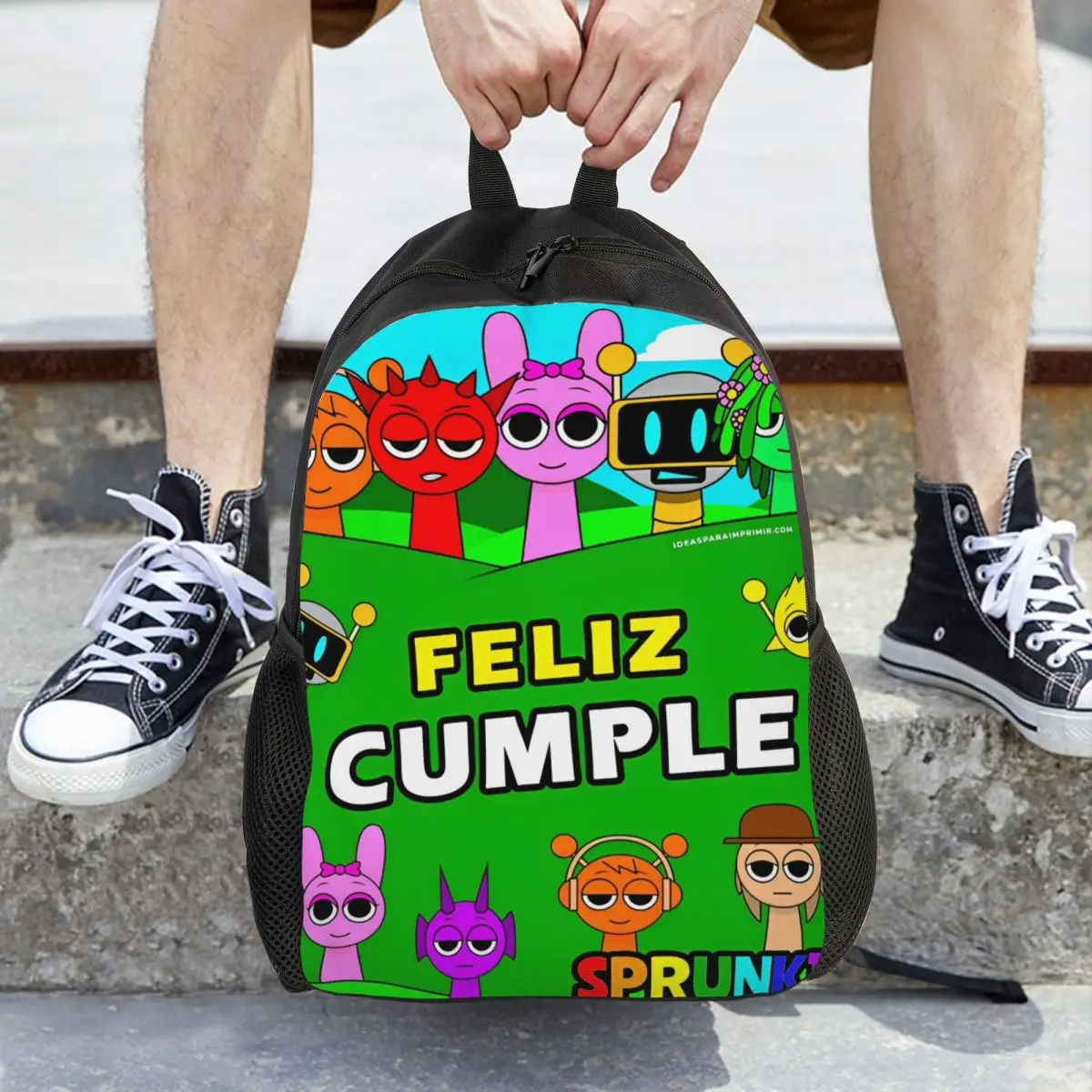 

Классический рюкзак с героями мультфильмов Incredibox Sprunki, уличный школьный рюкзак для пешего туризма, путешествий, рюкзак для мужчин и женщин, сумка на плечо для ноутбука и компьютера