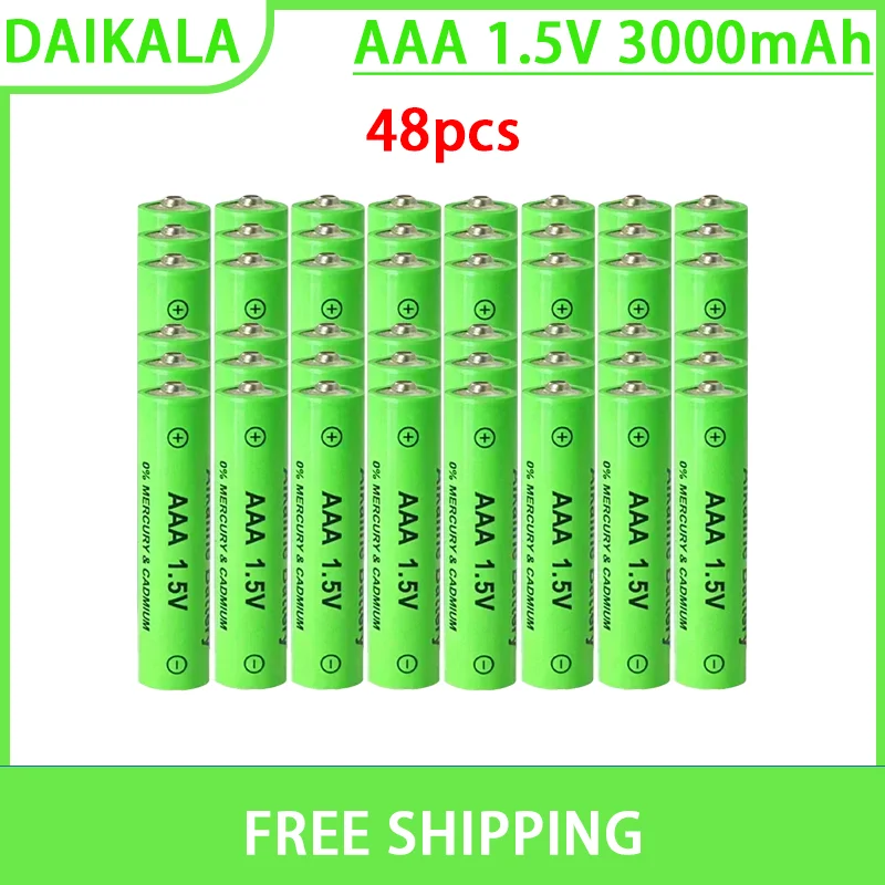 

AAA1.5V 3000mAh Alkaline Battery Lithium Ion 1.5 V AAA Rechargeable Battery for Clocks Mice Computers Toys So on + Free Shipping