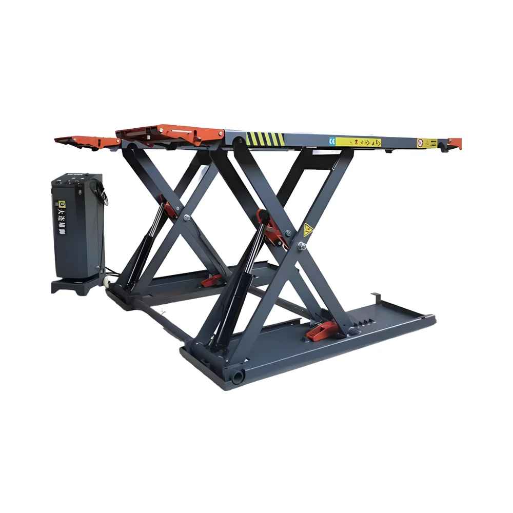 

4000kg Mid-position Scissor Lift (movable) Ultra-Thin Scissor Car Lift Electrical Lock Release 1.2m CE