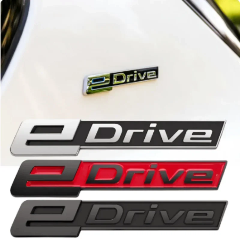 3D ABS eDrive Logo Car Rear Trunk Fender Emblem Badge Sticker Auto Styling For BMW eDrive 225 i4 i3 i8 X1 X5 530e i01 i12 i15