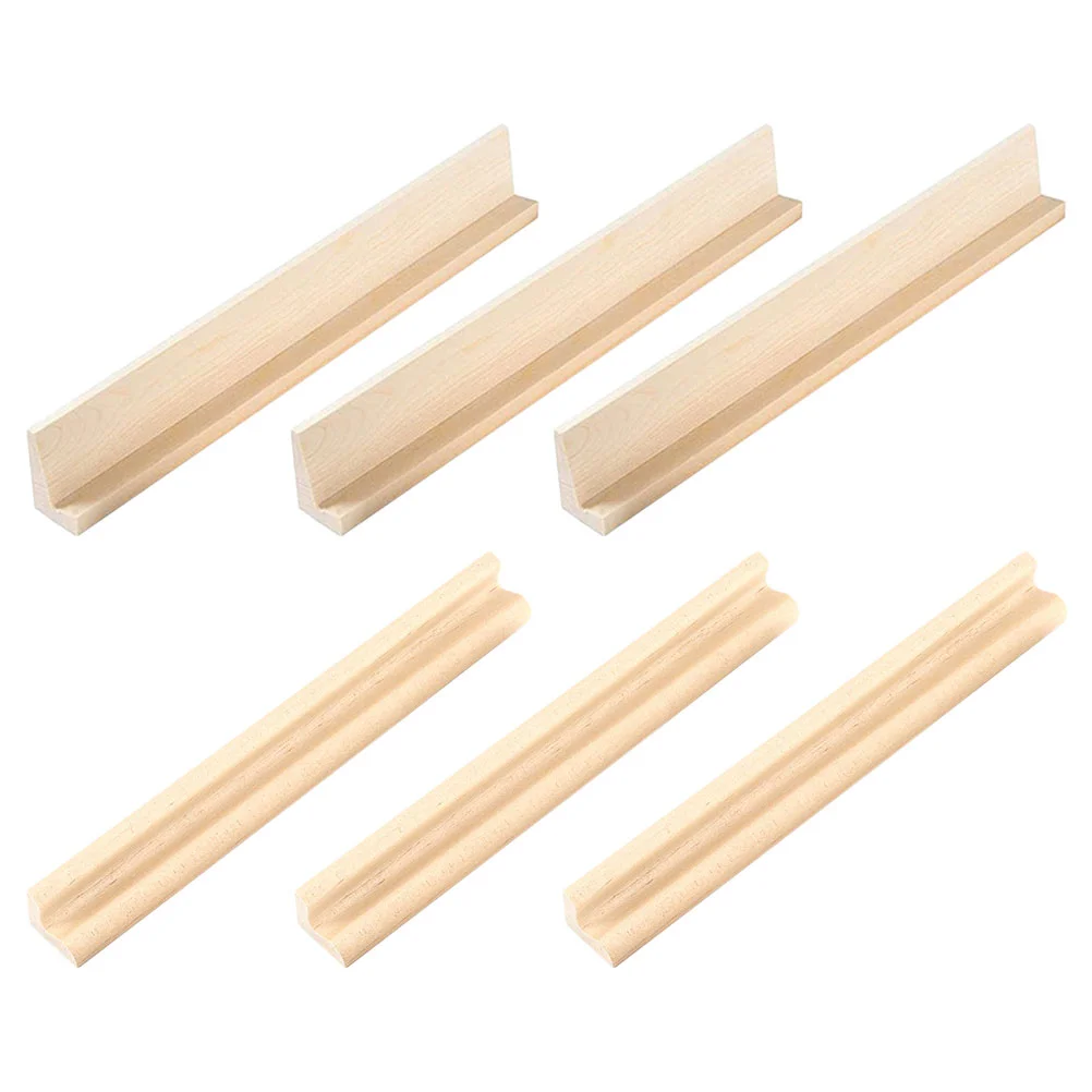 6 Pcs Desktop Stand Domino Show Rack DIY Accessory Accessories Wooden Trays Child