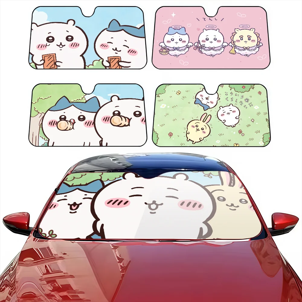 

Cute C-Chiikawa Cartoon Car SunShade Windscreen Cover Shade Car SunShade UV Rays Car Sun Visor Protector