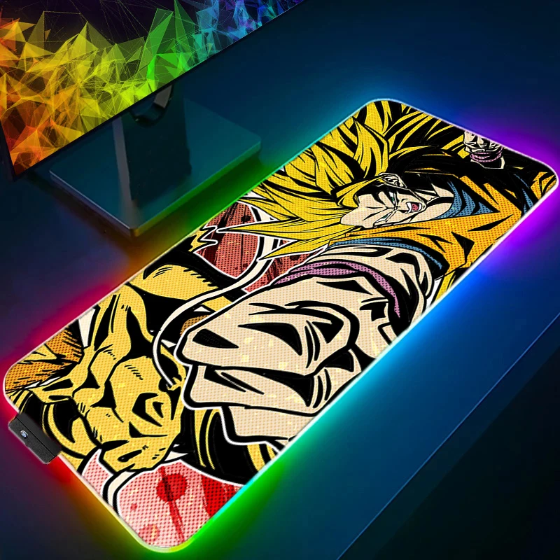 Podkładka pod mysz RGB LED D-dragon B-ball, podkładka na biurko Kawaii, podkładka pod mysz dla graczy PC, podkładka na biurko z charakterem, dywanik biurowy, podkładka na stół do domu