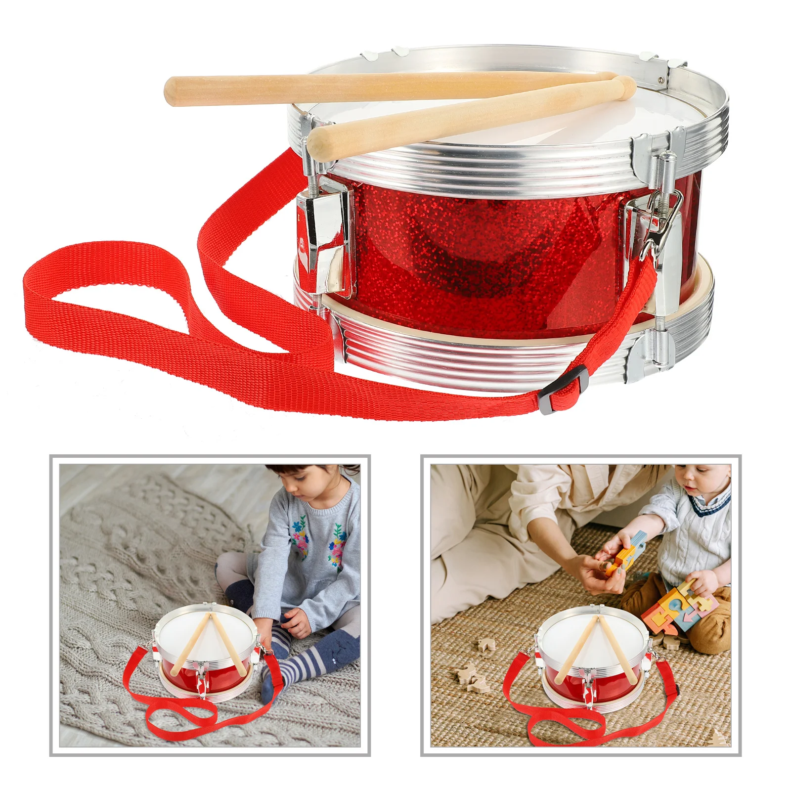 

1 set 1 Set Snare Drum Percussion Instrument For Kids Children Educational Music Drum Set Marching Percussion Instruments