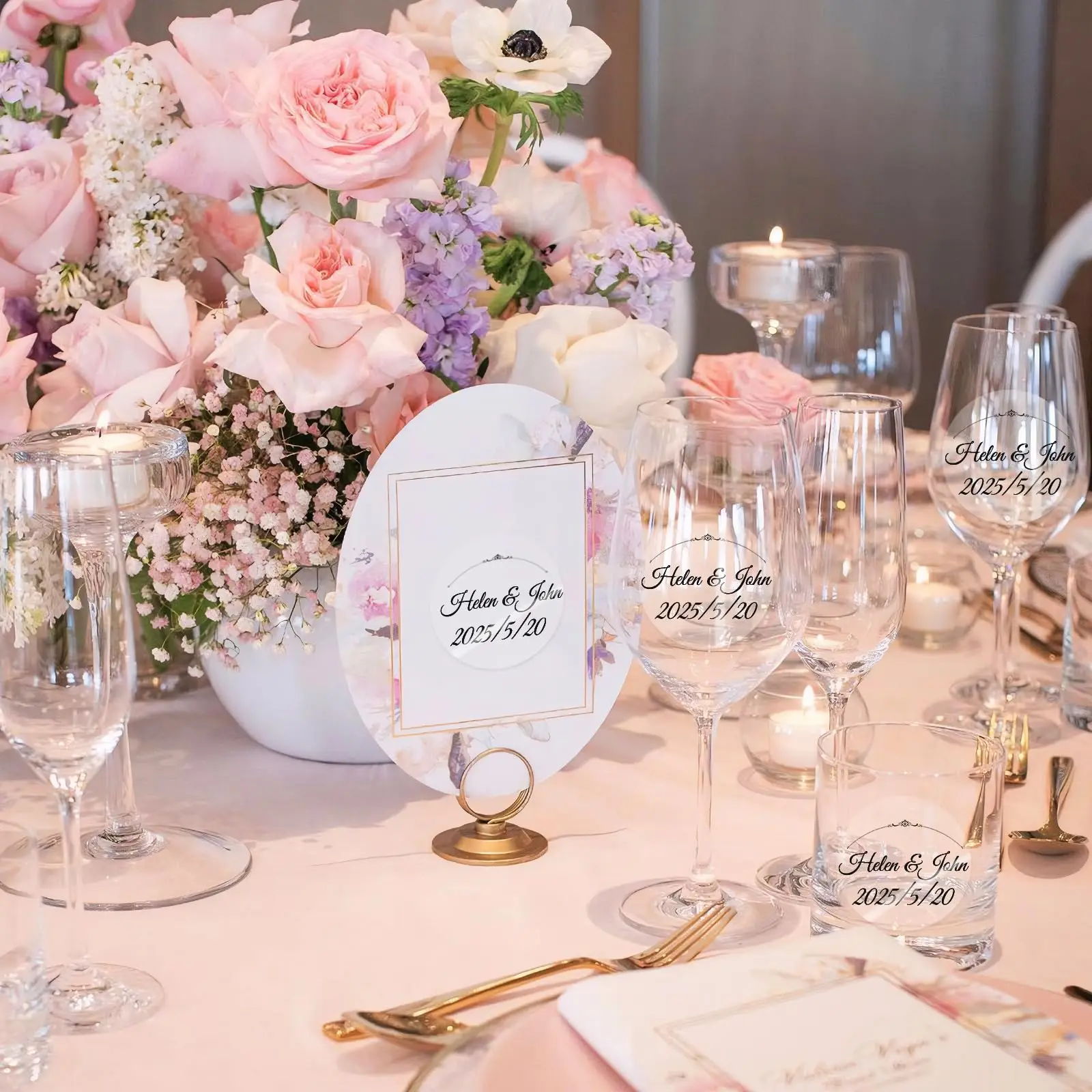 Przezroczyste etykiety termiczne do drukarek etykiet wysyłkowych, naklejki z napisem „Dziękuję”, idealne do małych firm.