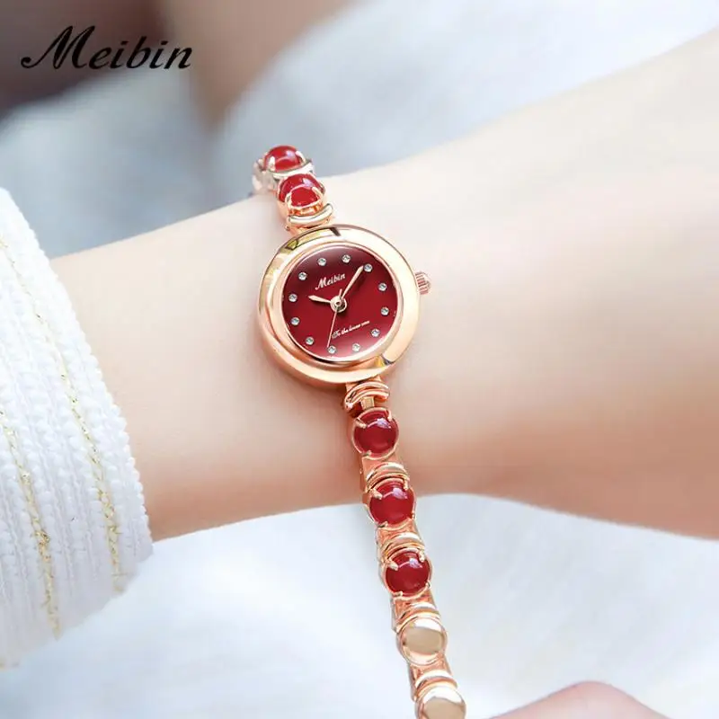 Golden Watch Women New Fashion Luxury Stainless Steel Wristwatch Bracelet Simple Rose Gold Waterproof Ladies Watches