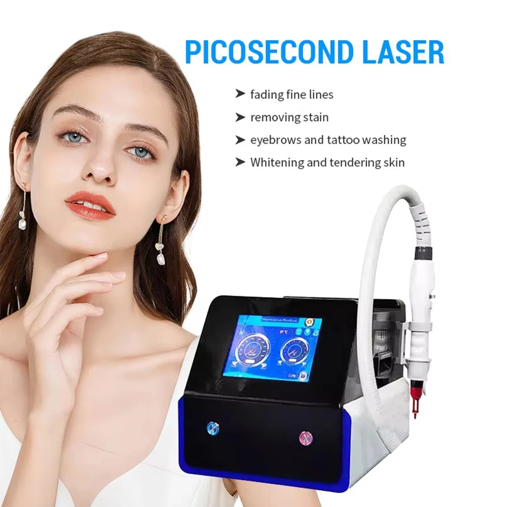 Mesin Laser picodetik pigmen Picosecond, mesin Laser Kulit karbon 532 & 1064 & 1320nm profesional untuk menghilangkan tato