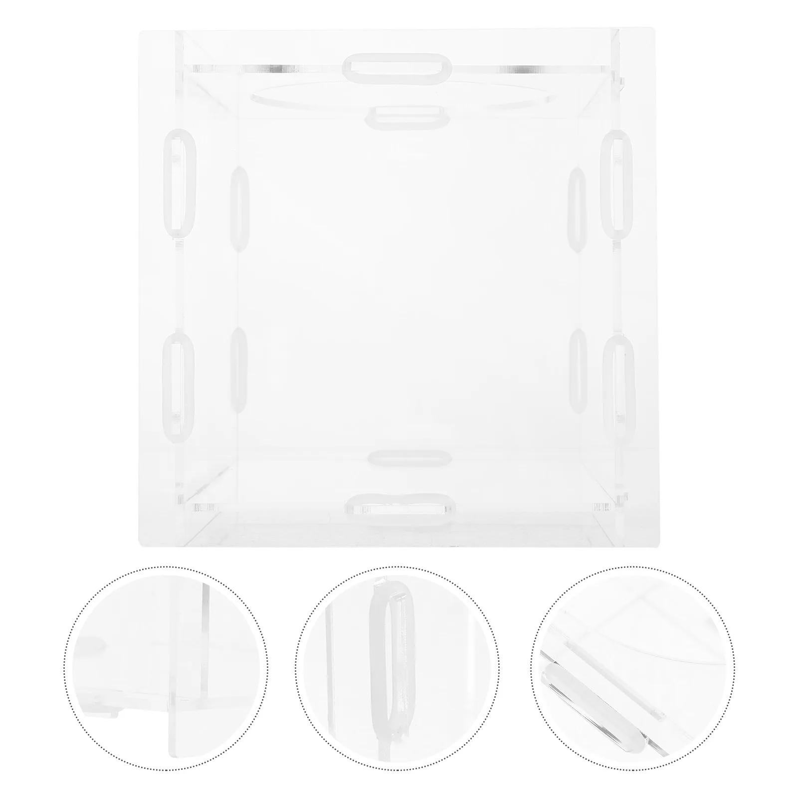 Raffle Box 15x15x15cm Transparent Acrylic Lottery Ticket Container Donation Fundraising Ballot Box Solution Party