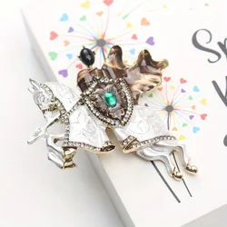Stylish Retro Fairy Knight Brooch Style Sweater Brooch Don't Fight Riding Knight Coat Accessories