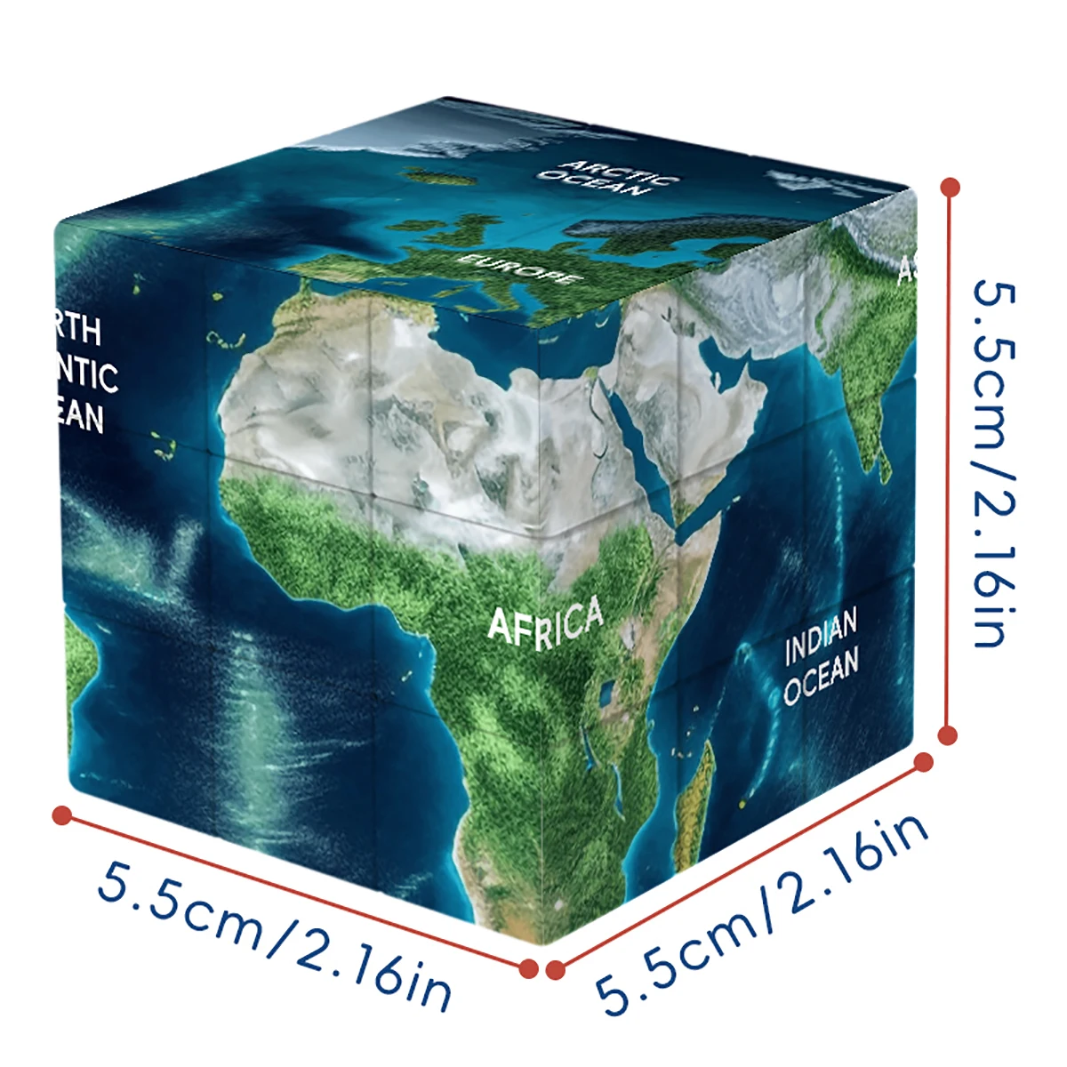 Magiczna Kostka 3x3x3 3D UV Mapa Świata układanka antystresowa profesjonalna płynna gra szybkościowa zabawka dla dzieci prezent