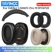 YAYINCC Replacement Leather EarPads/Silicone zipper head beam protective cover For Edifier LS880N Pro WH950NB Wireless Headphone