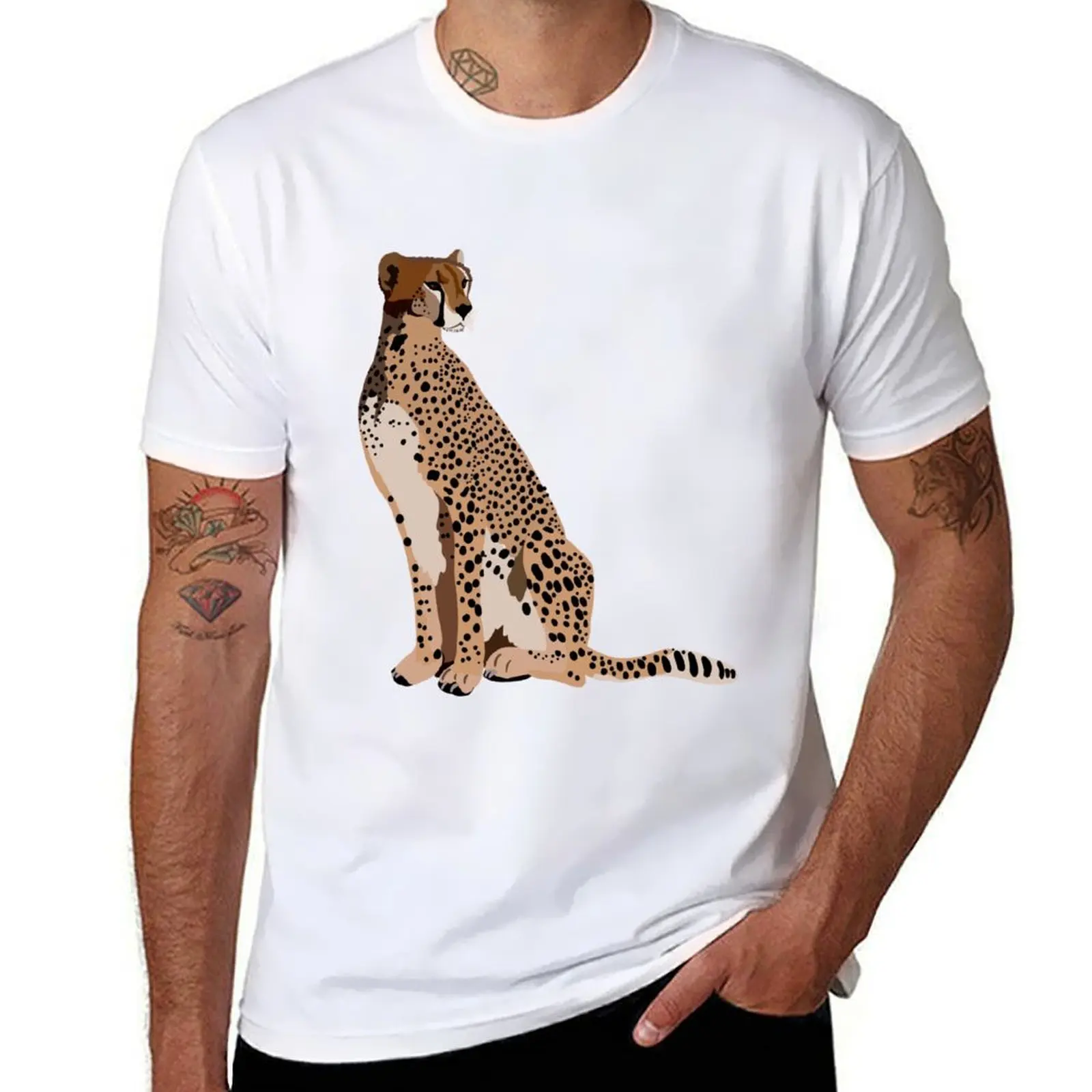 

C is for Cheetah T-Shirt cotton tshirt 100% anime t shirts for man T-Shirt