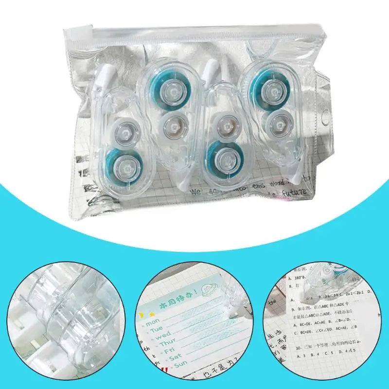 U2JE 4 Pcs Glues Tape Roller Double Sided Tape Roller Adhesive Roller School Office Supplies for Scrapbooking Craft Gift Wrap