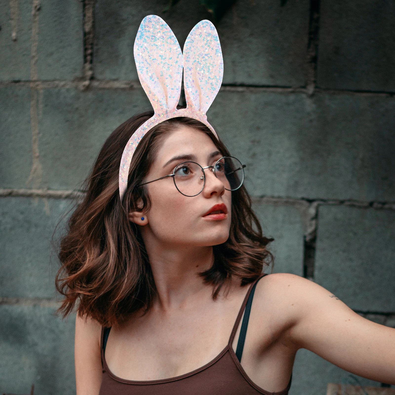 

Bunny Ears Headband Rabbit Hair Accessory Pink Photo Prop Soft Material Birthday Party Cosplay Women Kids Headbands