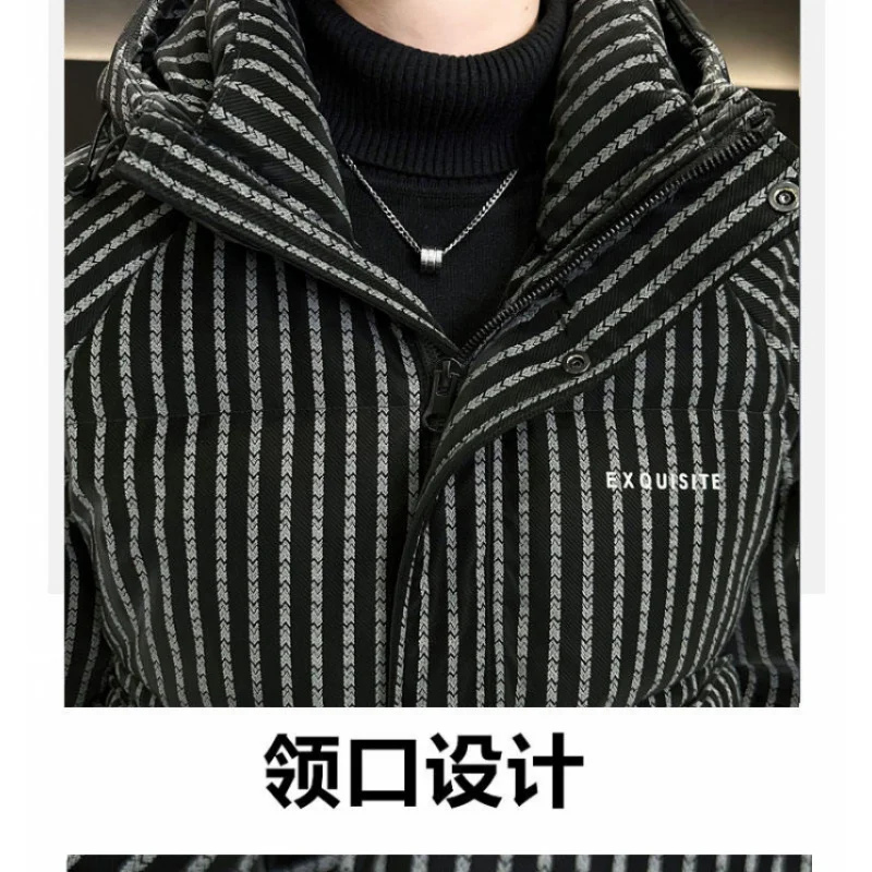 GIOIOMen's Down Jacket，2025Winter New High-Quality White Duck Down Filled Thickened Warm Down Cotton Jacket Coat