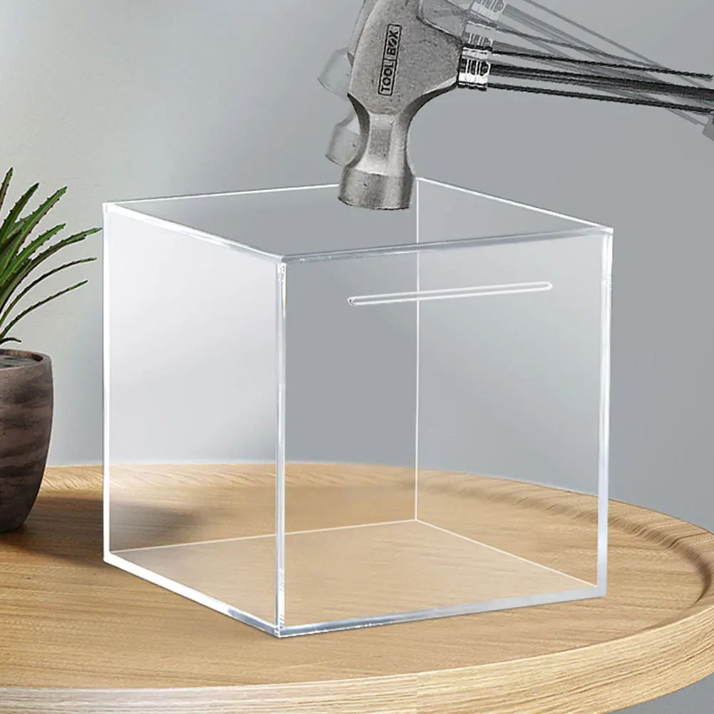 

Acrylic Piggy Bank Money Saving Bottle Jar Container for Clear Desktop