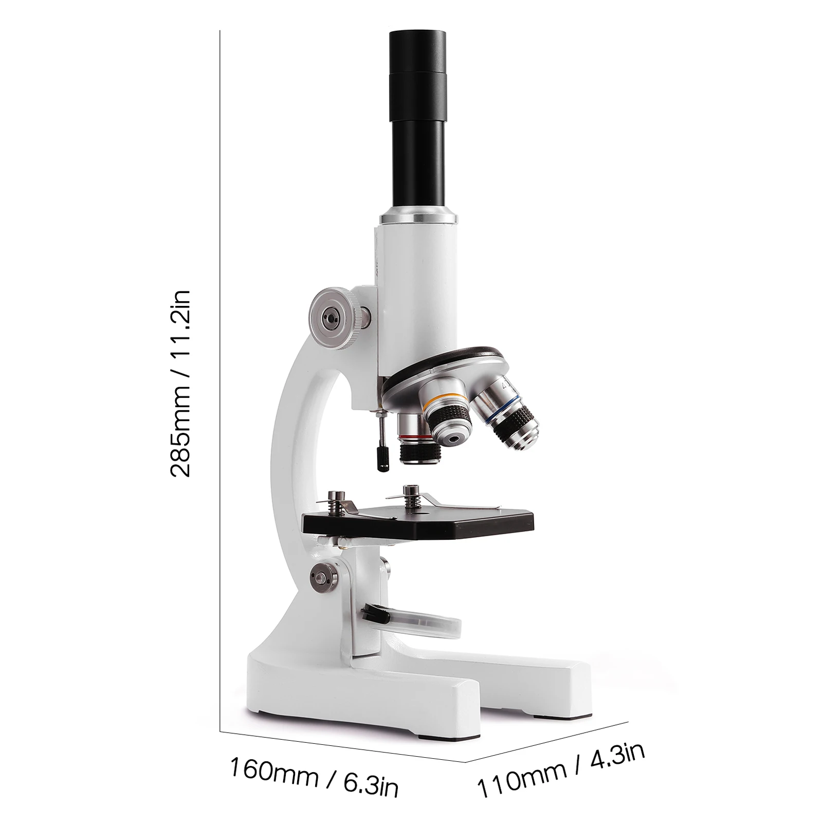 64X-2400X Monocular Optical Microscope Elementary School Children Science Experimental Biology Teaching Monocular Microscope Gif