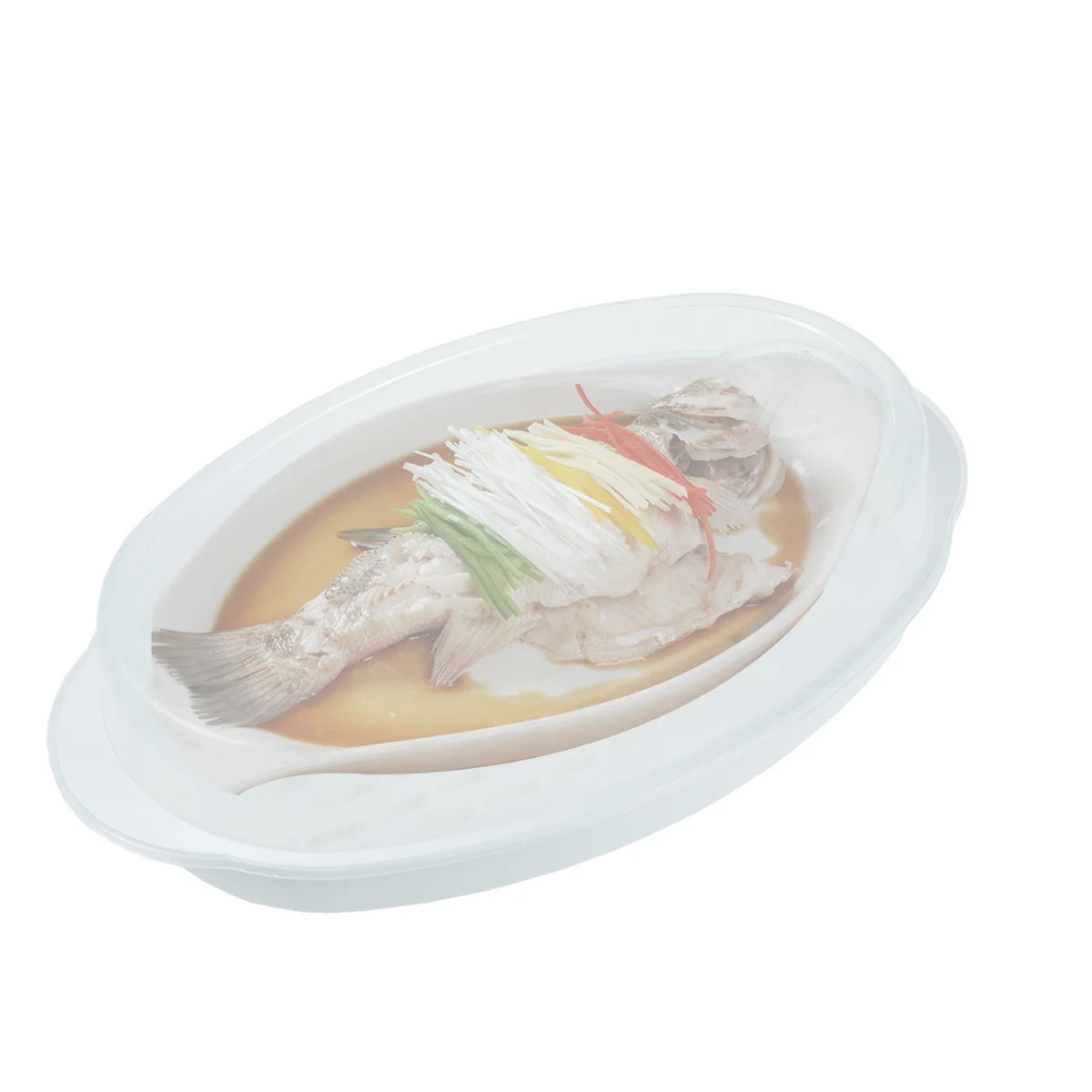 

1Pcs Circular Steamer Fish Plate Microwave Oven Friendly Reusable Kitchen Microwave Steamer Basket Cookware