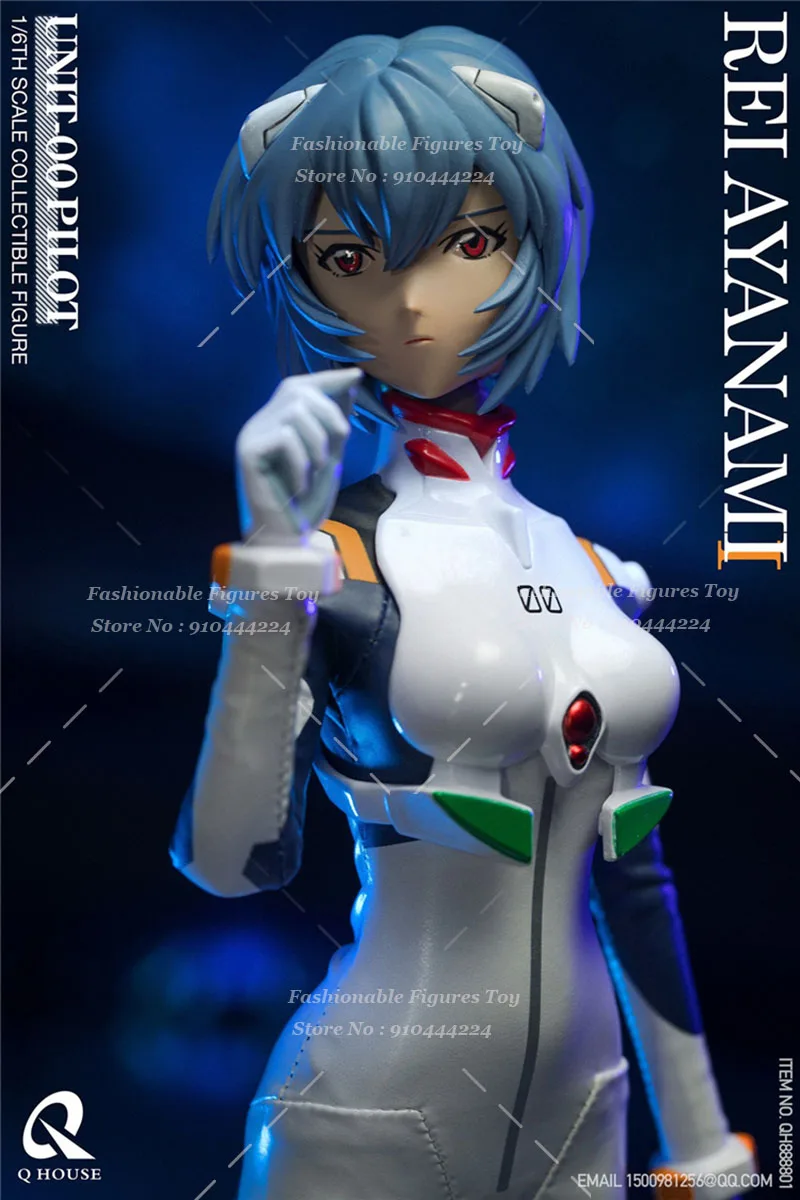 QHOUSE 1/6 Women Soldier Ayanami Rei Classic Japanese Manga Female Warrior Full Set 12Inch Action Figure Model Collection Toys