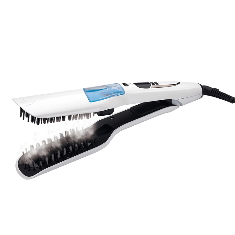 Professional  Steam Hair Straightening Comb Ceramic LCD Display Steam Straightener Electrical Hair Straightener Comb