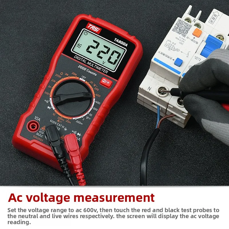 

Мультиметр TA800A, цифровые электрические инструменты, высокоточный автоматический счетчик, портативный маленький электрик