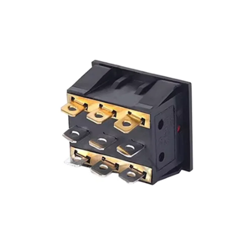 1PCS On-Off KCD3 9Pin Red 15A 250V 20A 125V AC Light Boat Car Rocker Switch KCD3-303 KCD3 Triple Light Switch Button