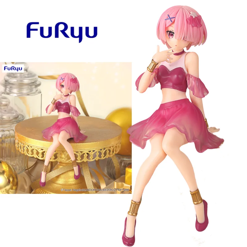 

In Stock Original FURYU Re:Life in A Different World From Zero Ram Twinkle Party Noodle Stopper Figures Anime Figure Toy Gifts