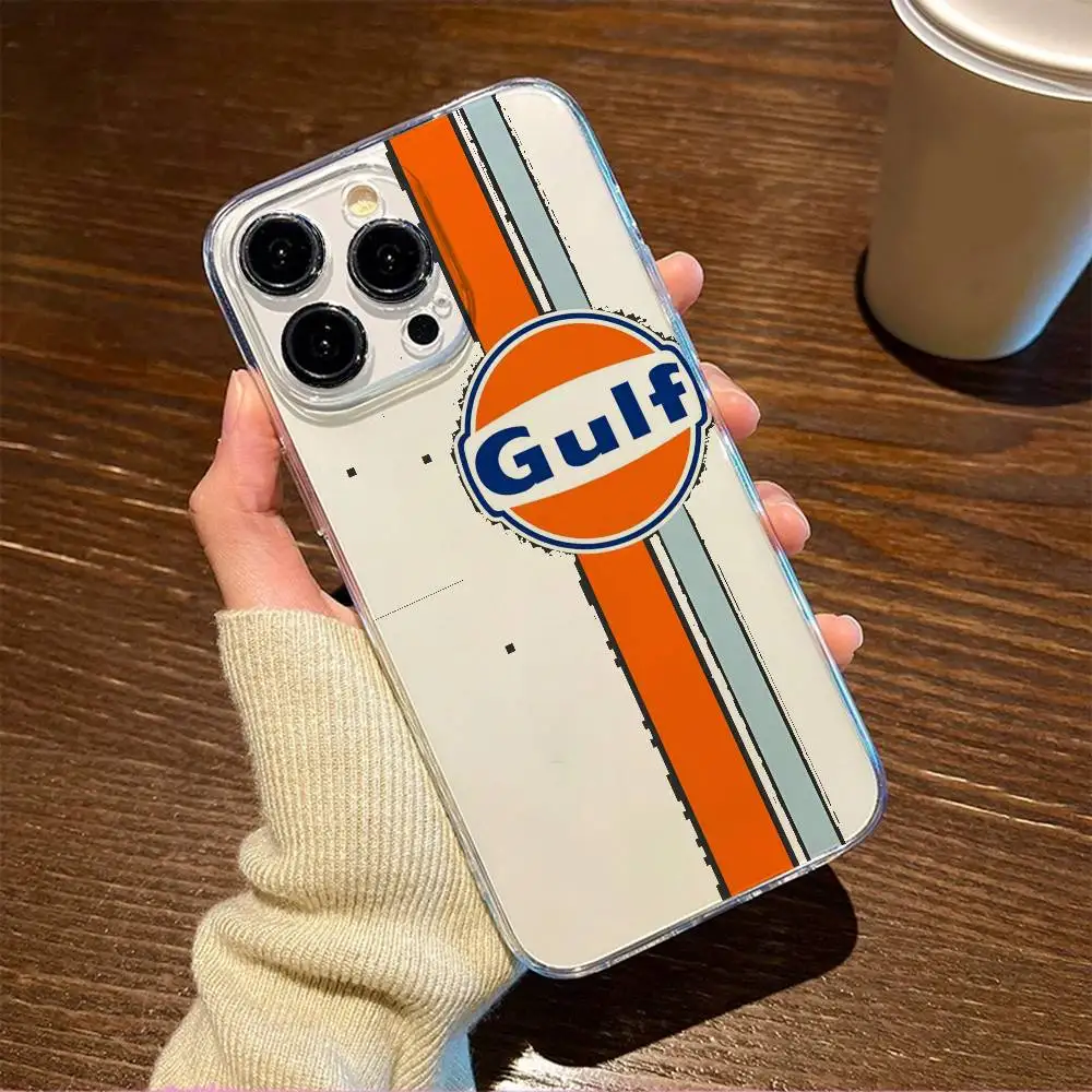 Etui na telefon Epc Car Racing Gulf iPhone 17 16 15 14 13 12 11 Pro Max 13 12, odporne na wstrząsy, miękkie, przezroczyste etui Coque — zdjęcie produktu 5