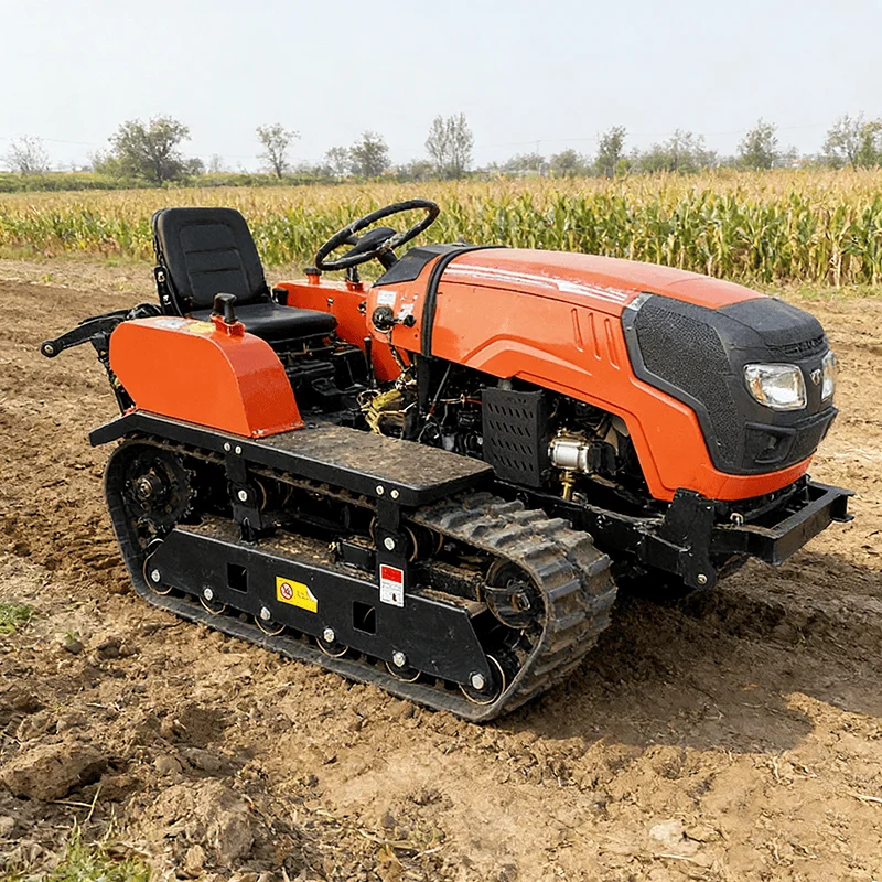 Customized High Quality  50HP Small Crawler Tractor Diesel Agricultural Rotary Tiller