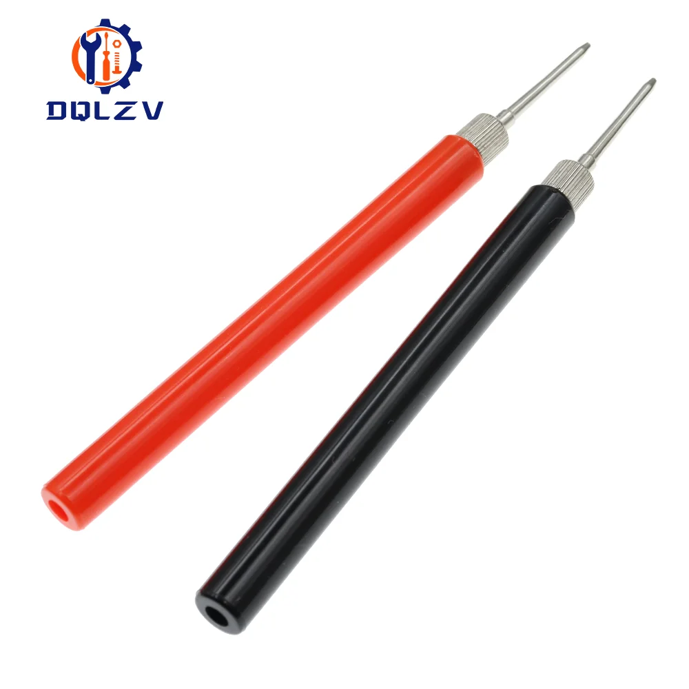 Multimeter Spring Test Probe Tip Insulated Test Hook Wire Connector Test Needles Electrical Test Probe Test Leads 128mm