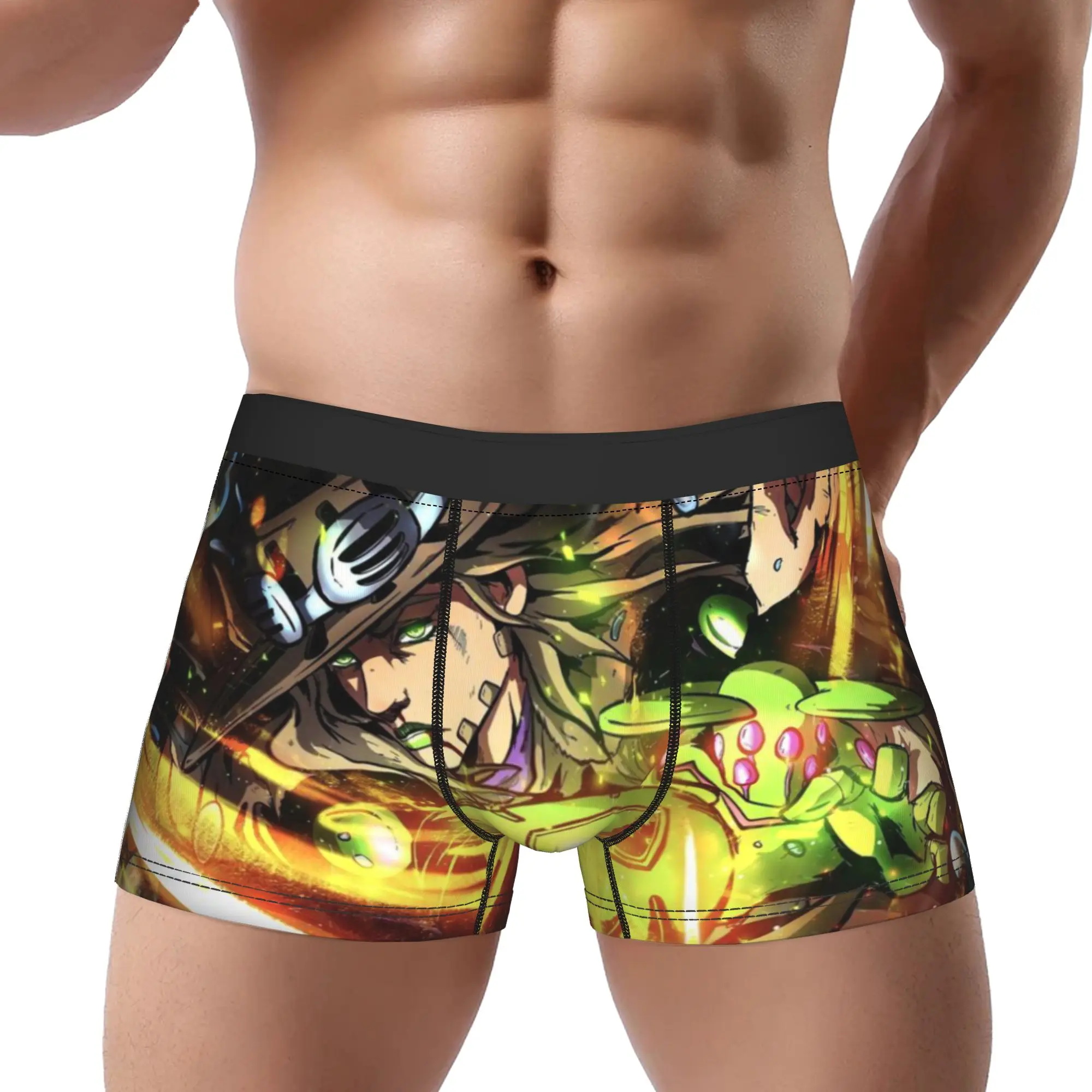 Retro Manga Portrait JoJo's Bizarre Adventure Underpants Homme Panties Men's Underwear Comfortable Shorts Boxer Briefs