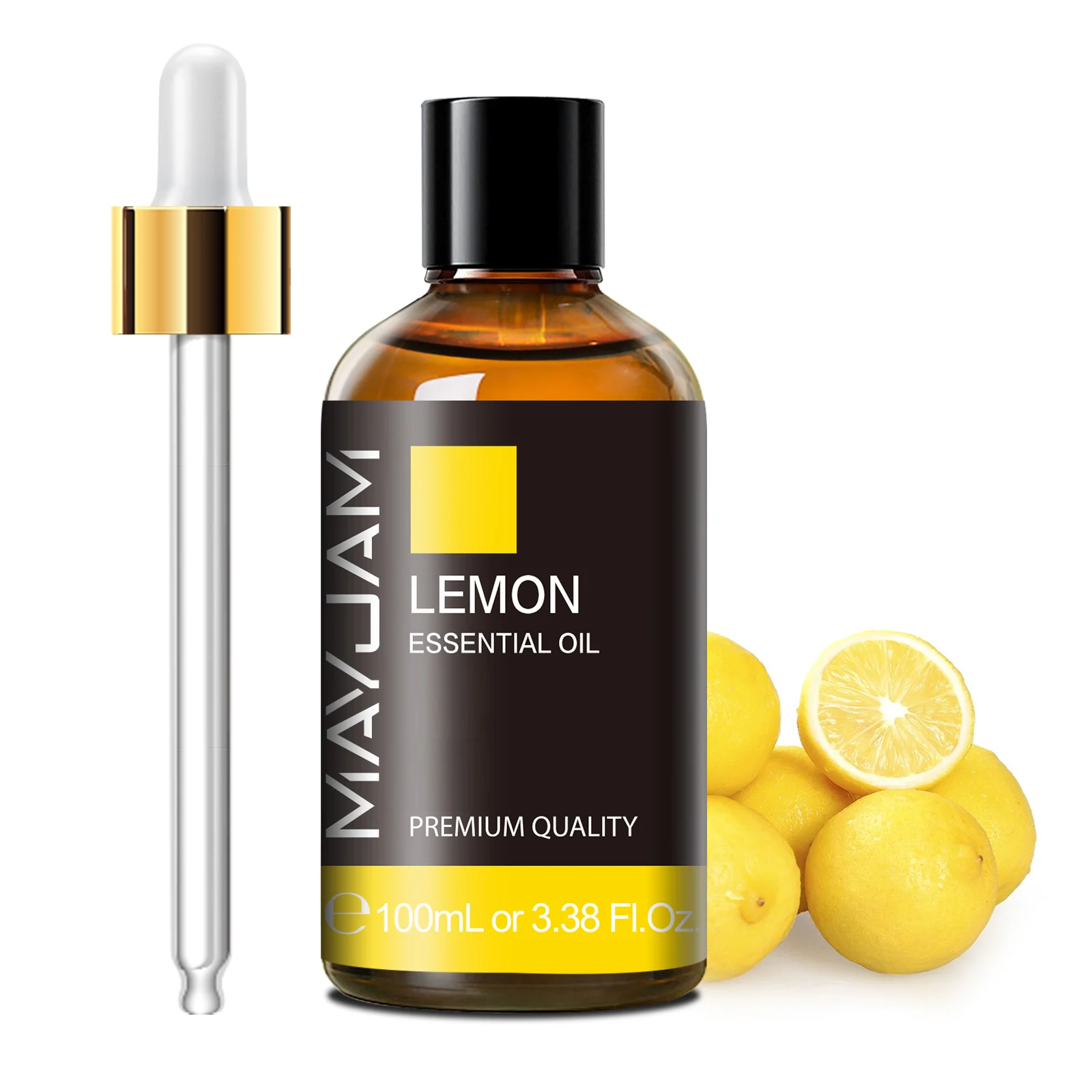 MAYJAM 100 ml pure etherische olie met glazen druppelaar, aromatherapie etherische oliën lavendel eucalyptus rozemarijn vanille aroma-olie